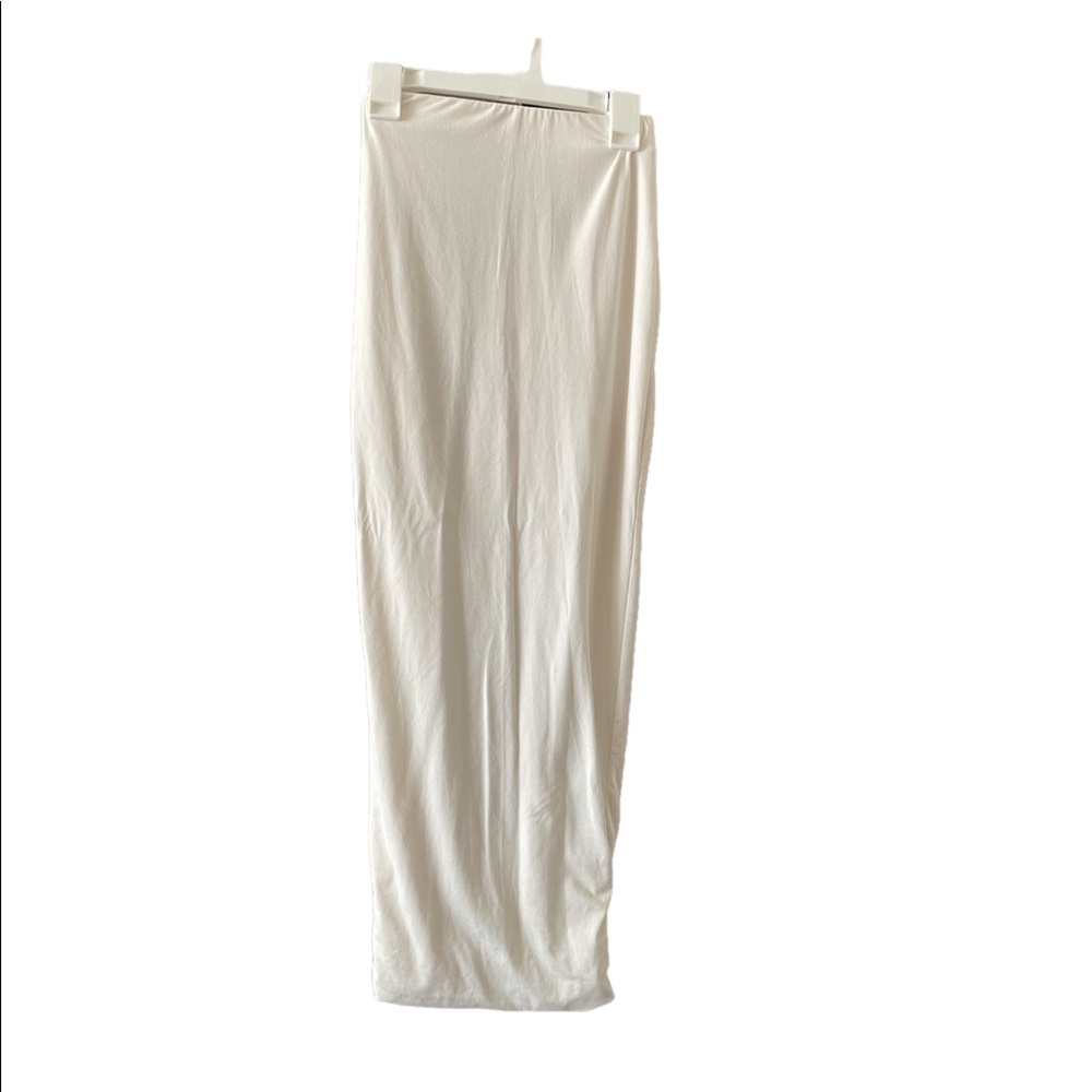 Fashion Nova white tight long skirt